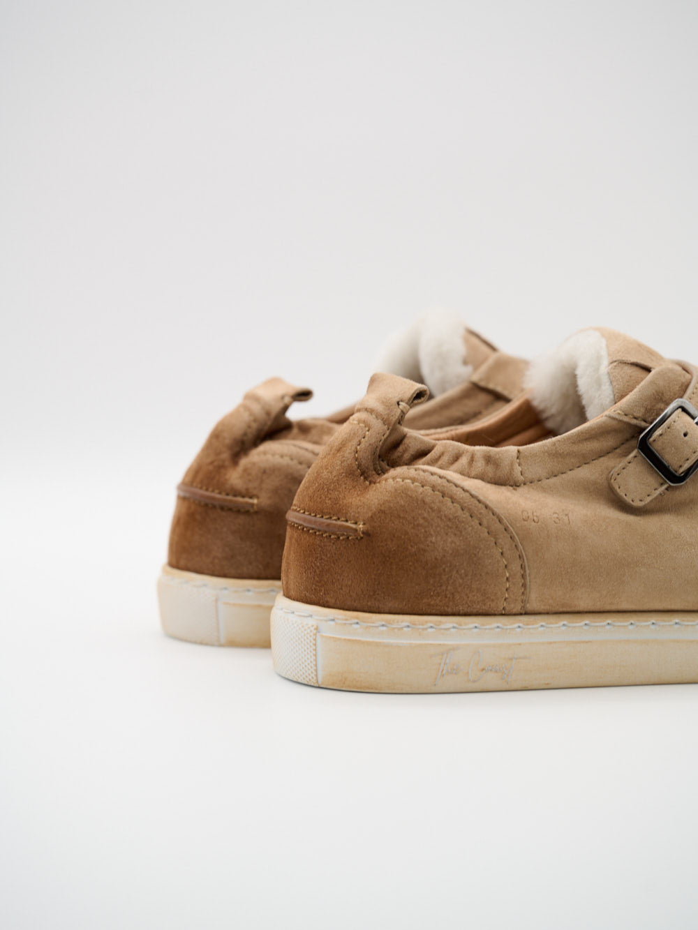 Beige Sneaker Herren Rückansicht Beni Monk