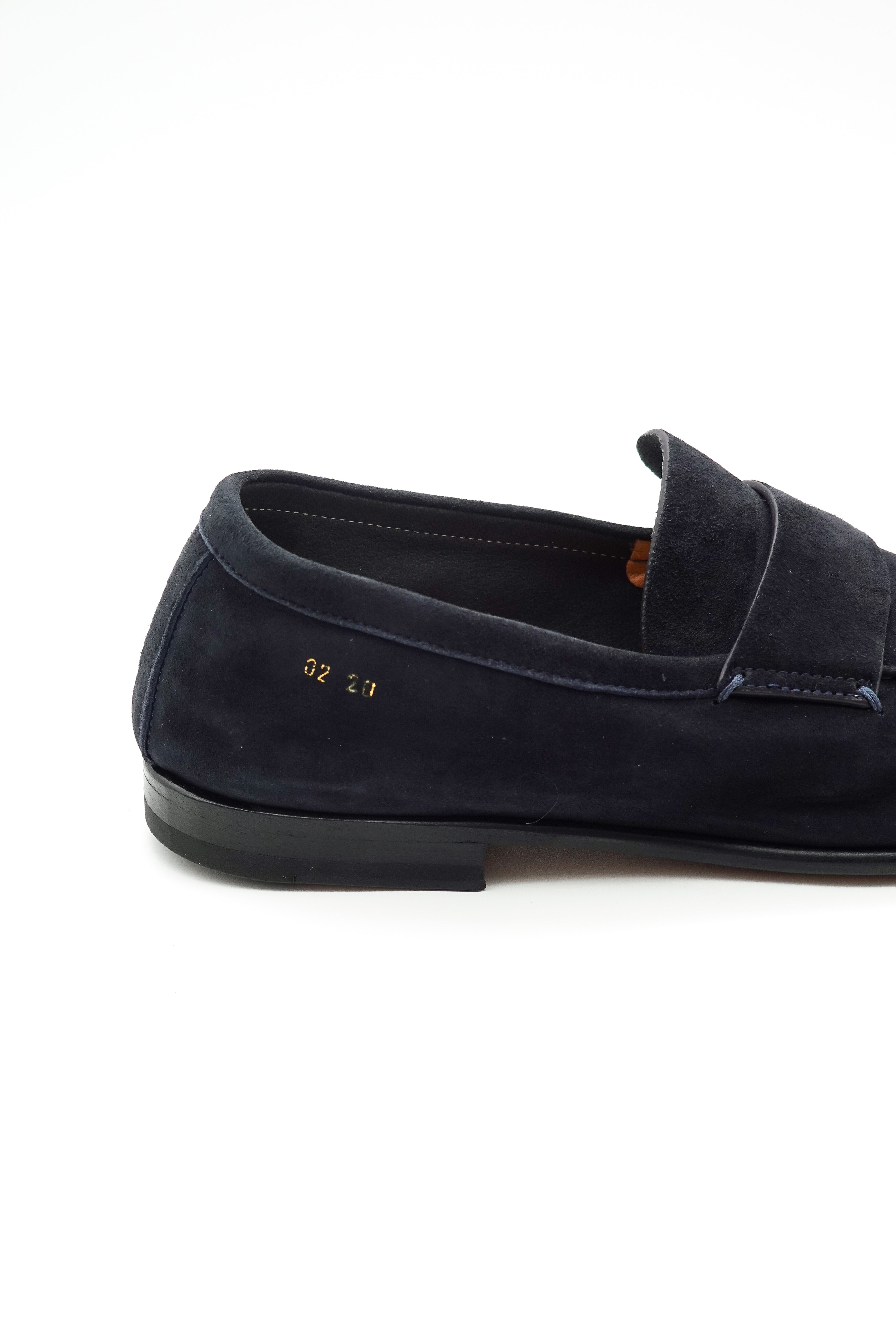 Leonardo limitierte Loafer aus Veloursleder für Herren in Dunkelblau