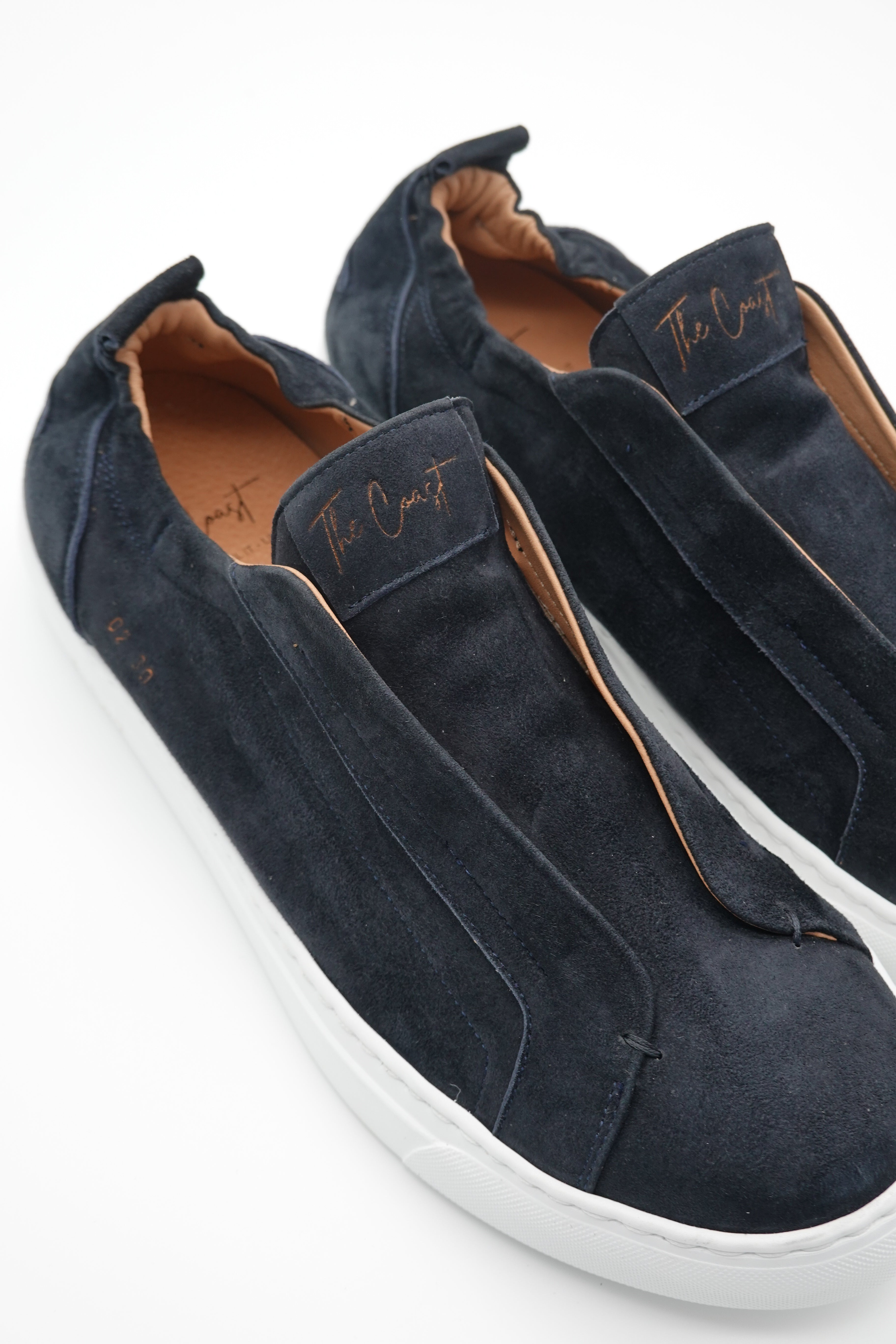Men's Antonio Suede Slip-On Sneakers in Dark Blue