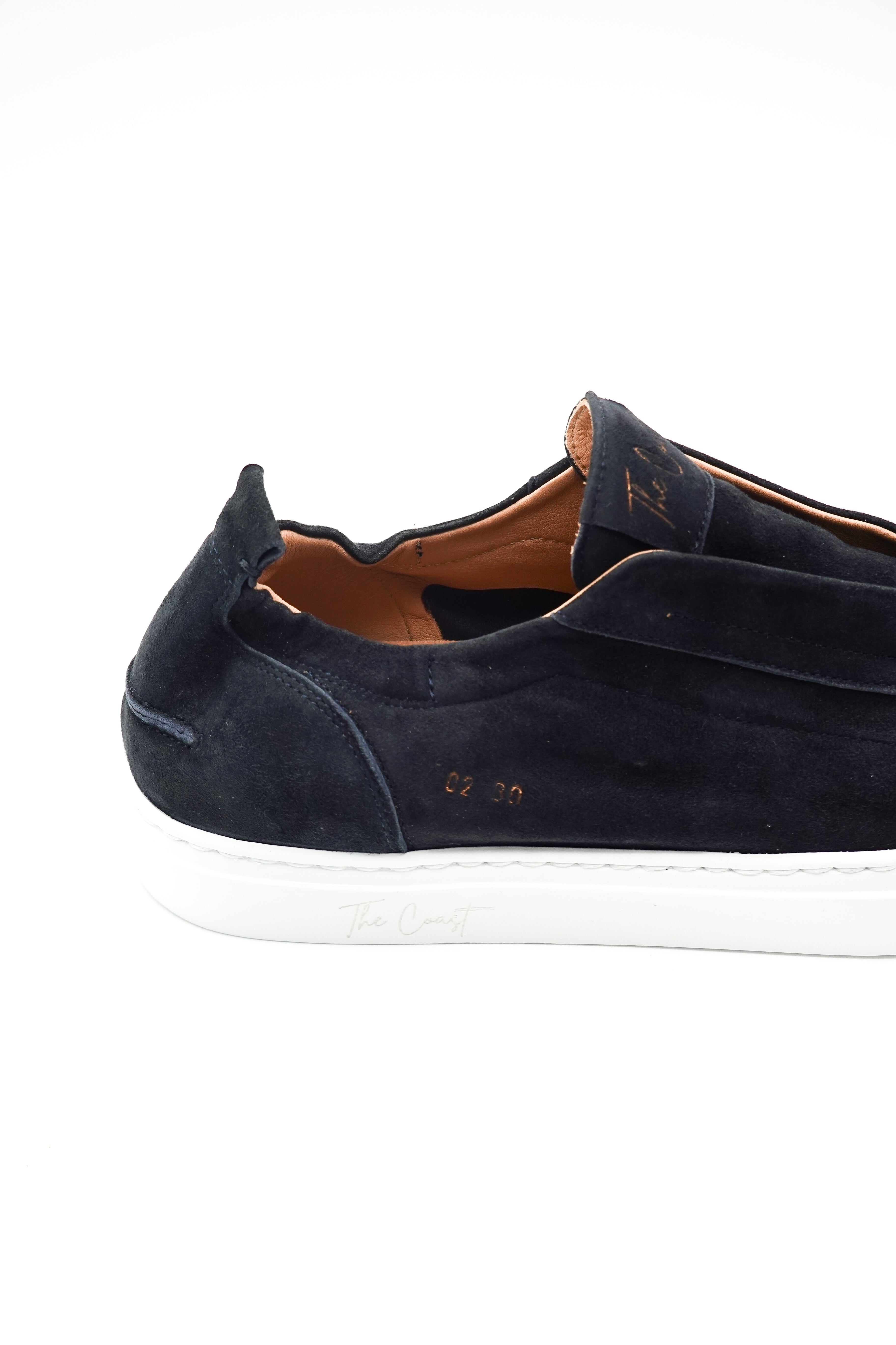 Men's Antonio Suede Slip-On Sneakers in Dark Blue