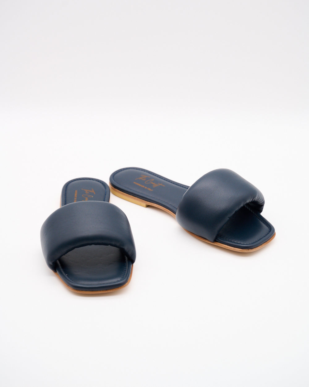 Adriana Leder Slipper für Damen in Dunkelblau