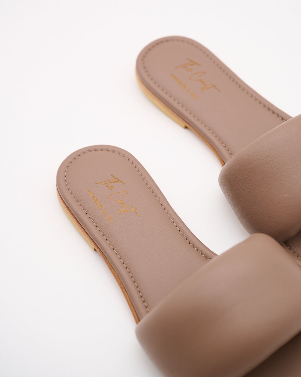 Adriana Leder Slipper für Damen in Taupe