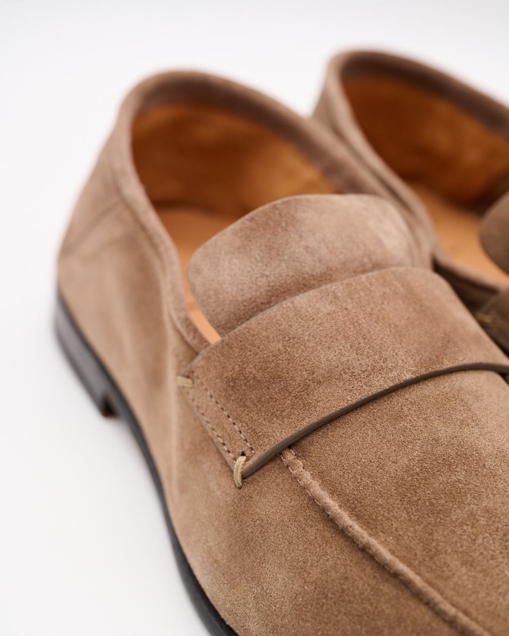 Leonardo limitierte Loafer aus Velours Leder für Herren in Hellbraun