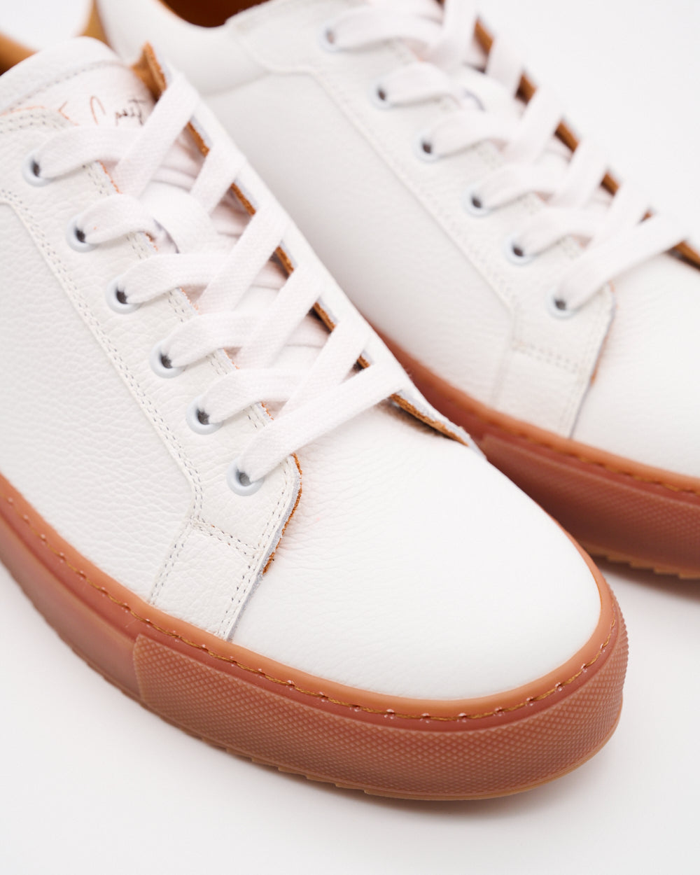 Luca limitierter Leder Sneaker für Herren in Marone Weiss