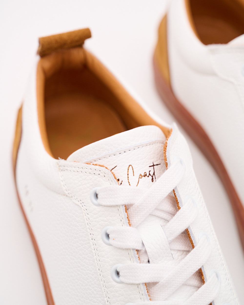 Luca limitierter Leder Sneaker für Herren in Marone Weiss