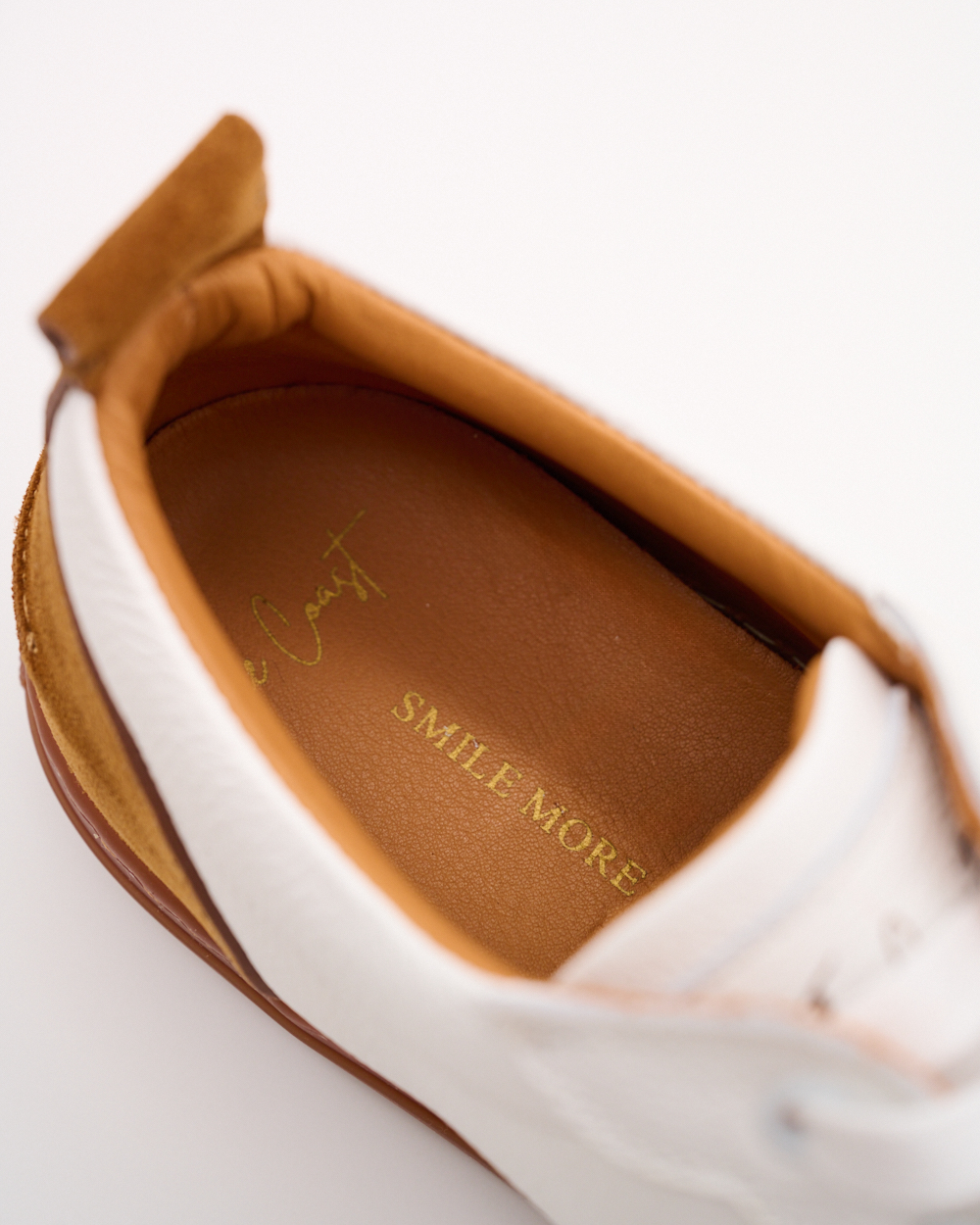 Luca limitierter Leder Sneaker für Herren in Marone Weiss