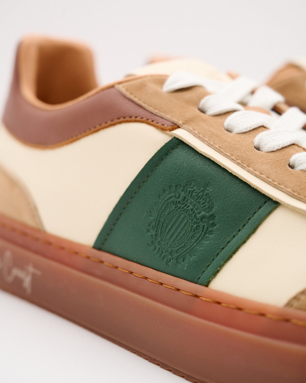 Matteo limitierter Leder Sneaker für Herren in Grün Braun