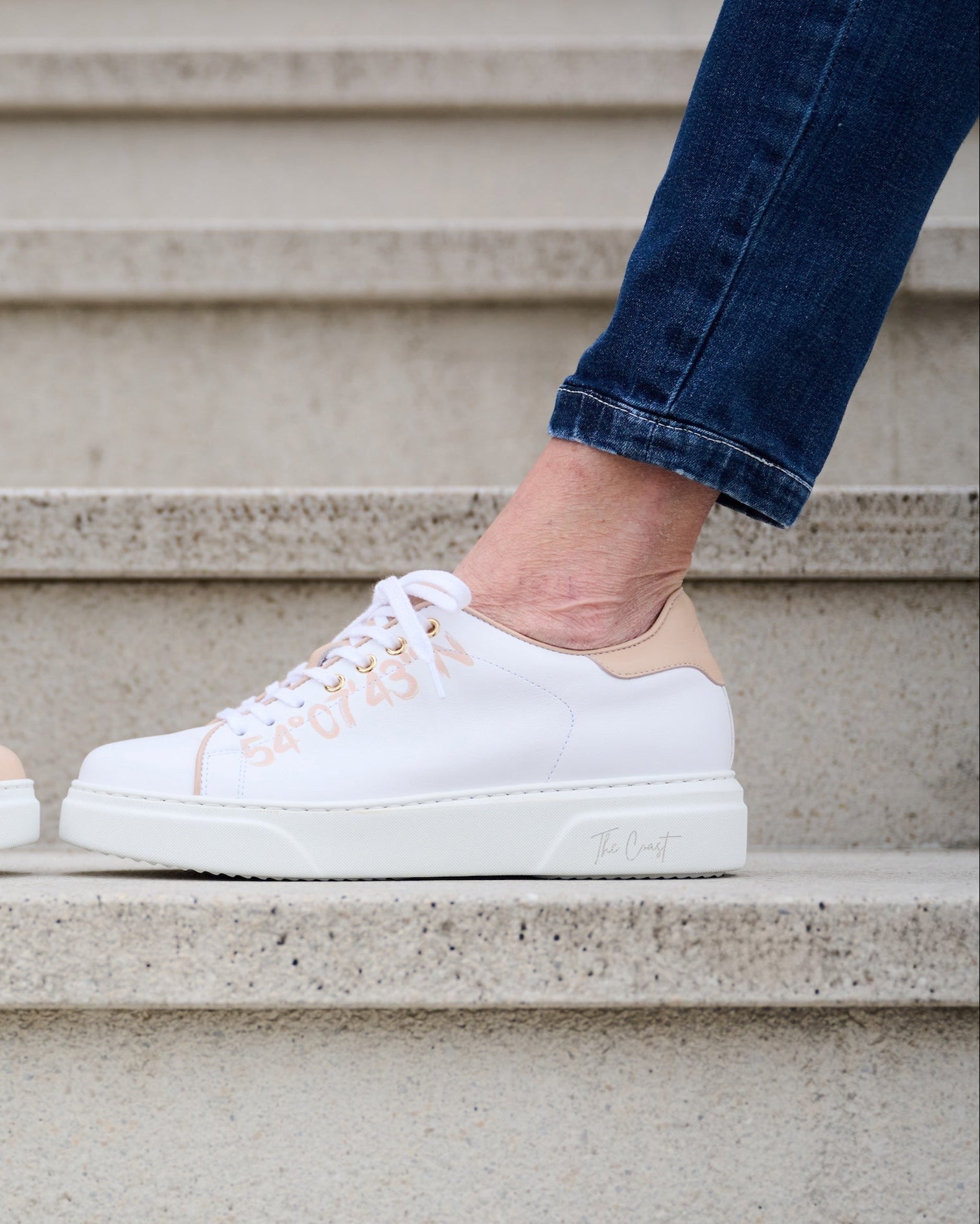Petra limitierte Koordinaten Leder Sneaker für Damen in Weiss