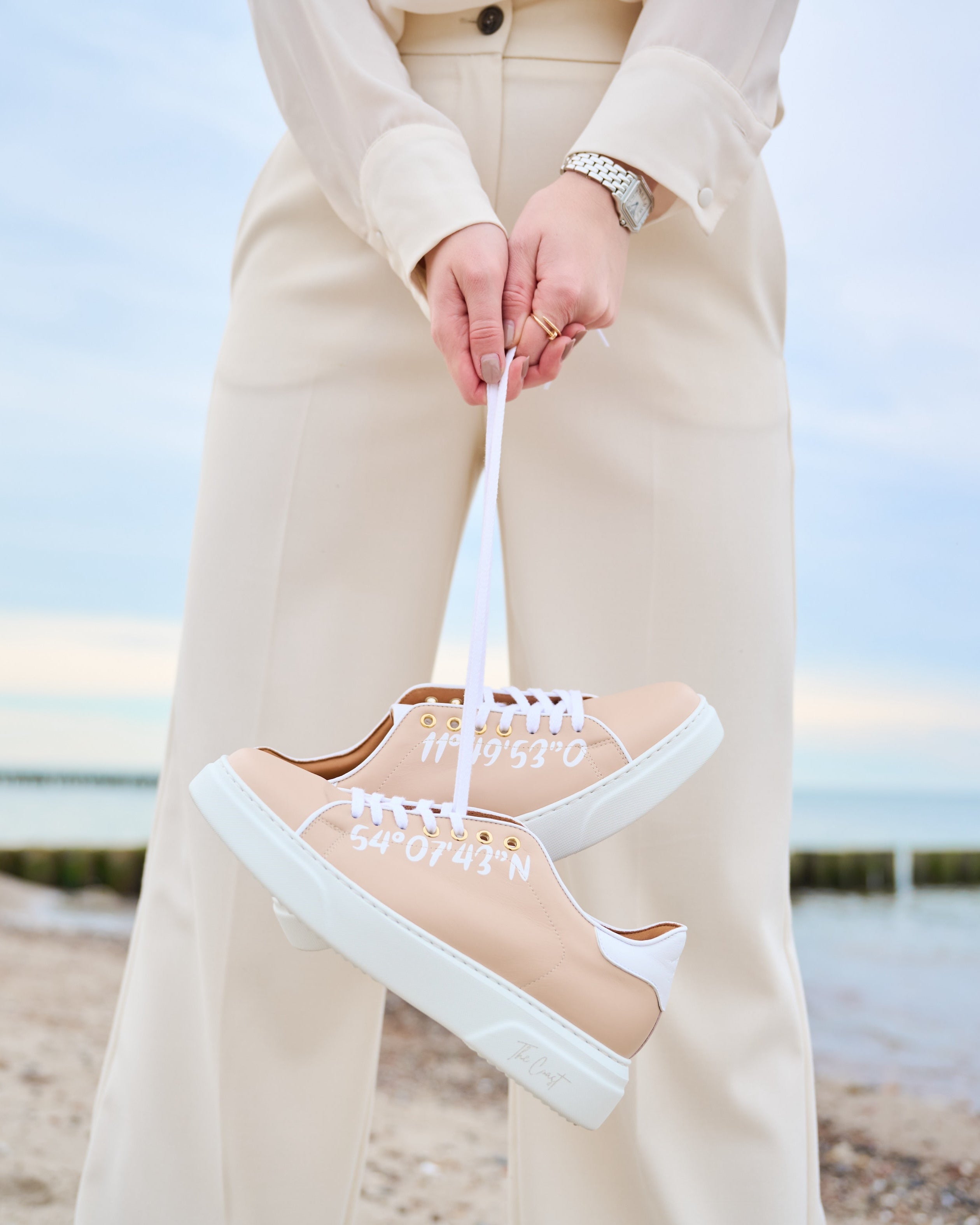 Petra limitierte Koordinaten Leder Sneaker für Damen in Lachs