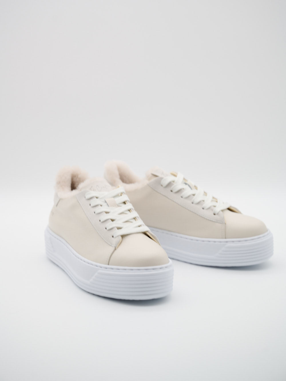 Karina Sneaker Creme Lammfell Innenfutter Detail