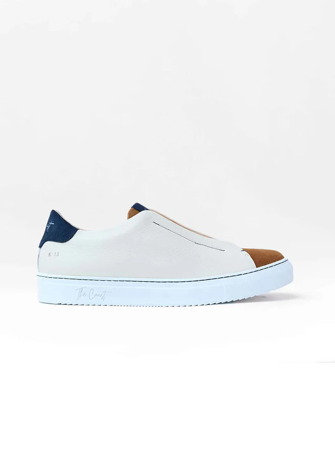 Beni limitierte Slip-In Leder Sneaker für Herren in Creme Cognac