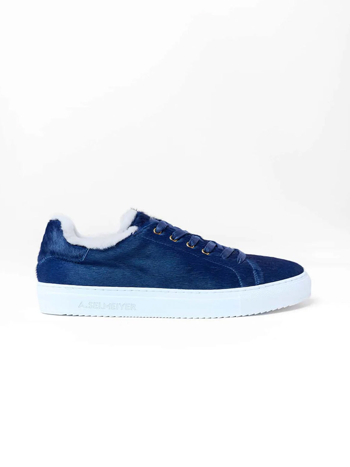 Francesco Sneaker in Dunkelblau aus Cavallino – Seitenansicht