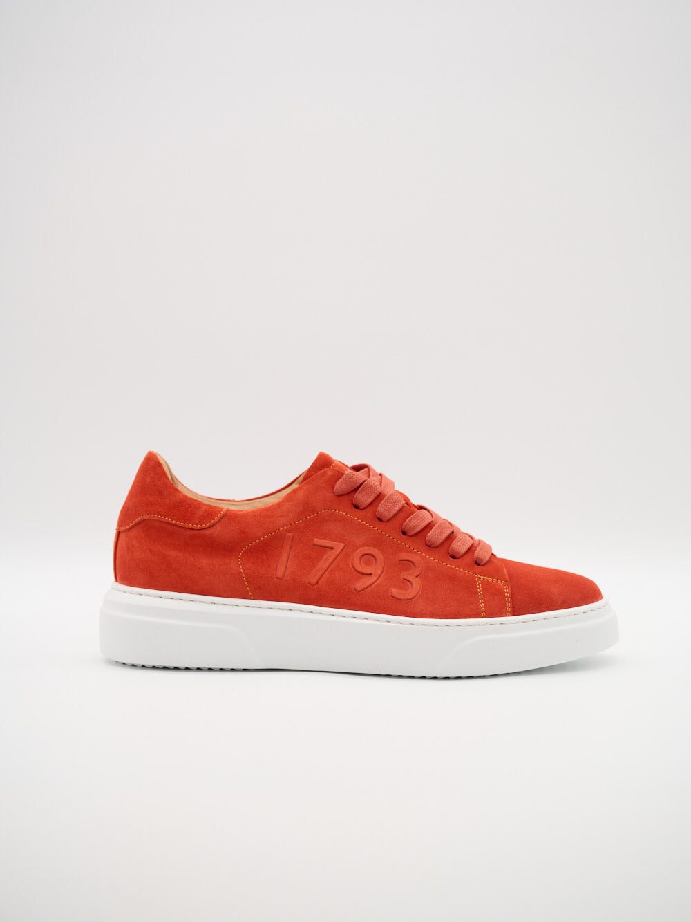 Giacomo Velour Sneaker Lachs Herren Seitenansicht Ziegenleder