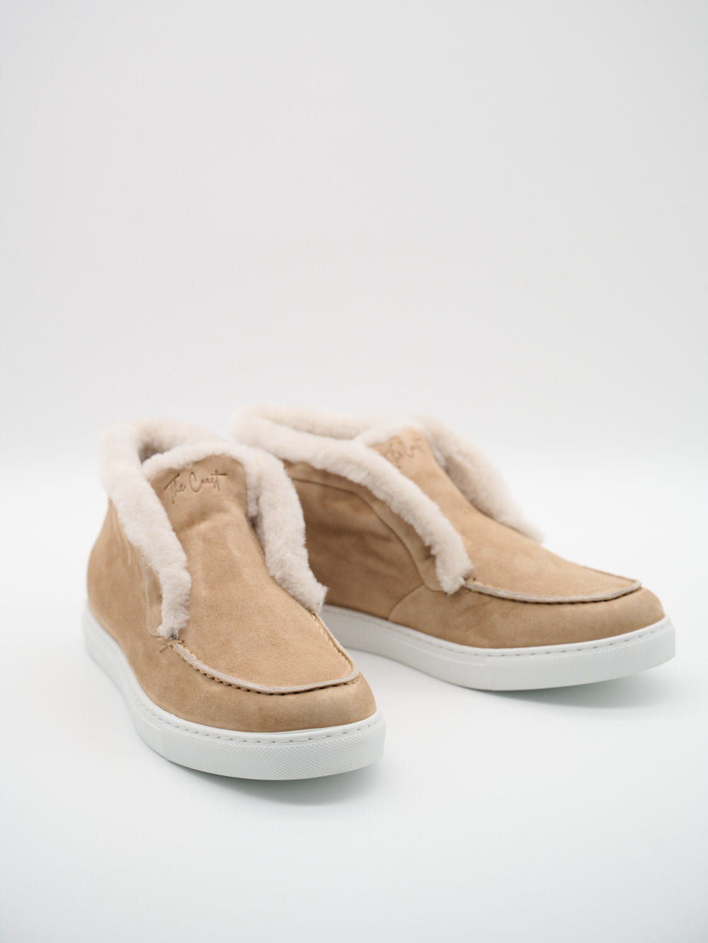 Beige Chelsea Boots Herren Paar Ansicht Charles