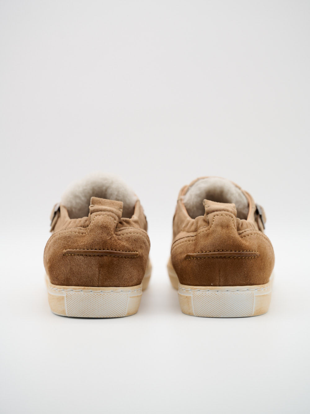 Beni Monk Sneaker Rückansicht Beige