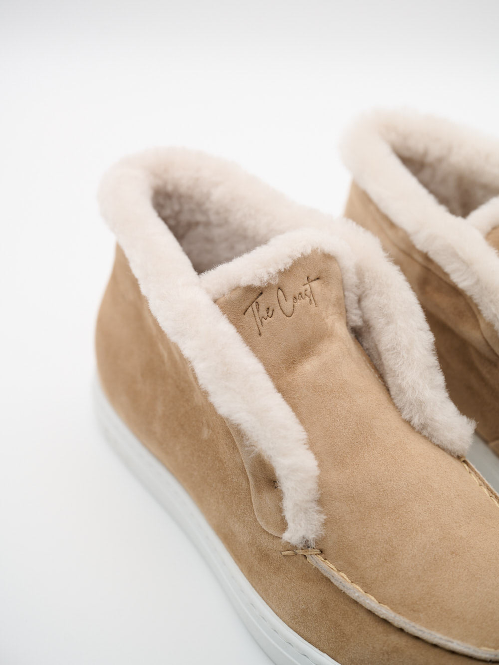 Charles Boots Detail Cashmere Leder und Lammfell