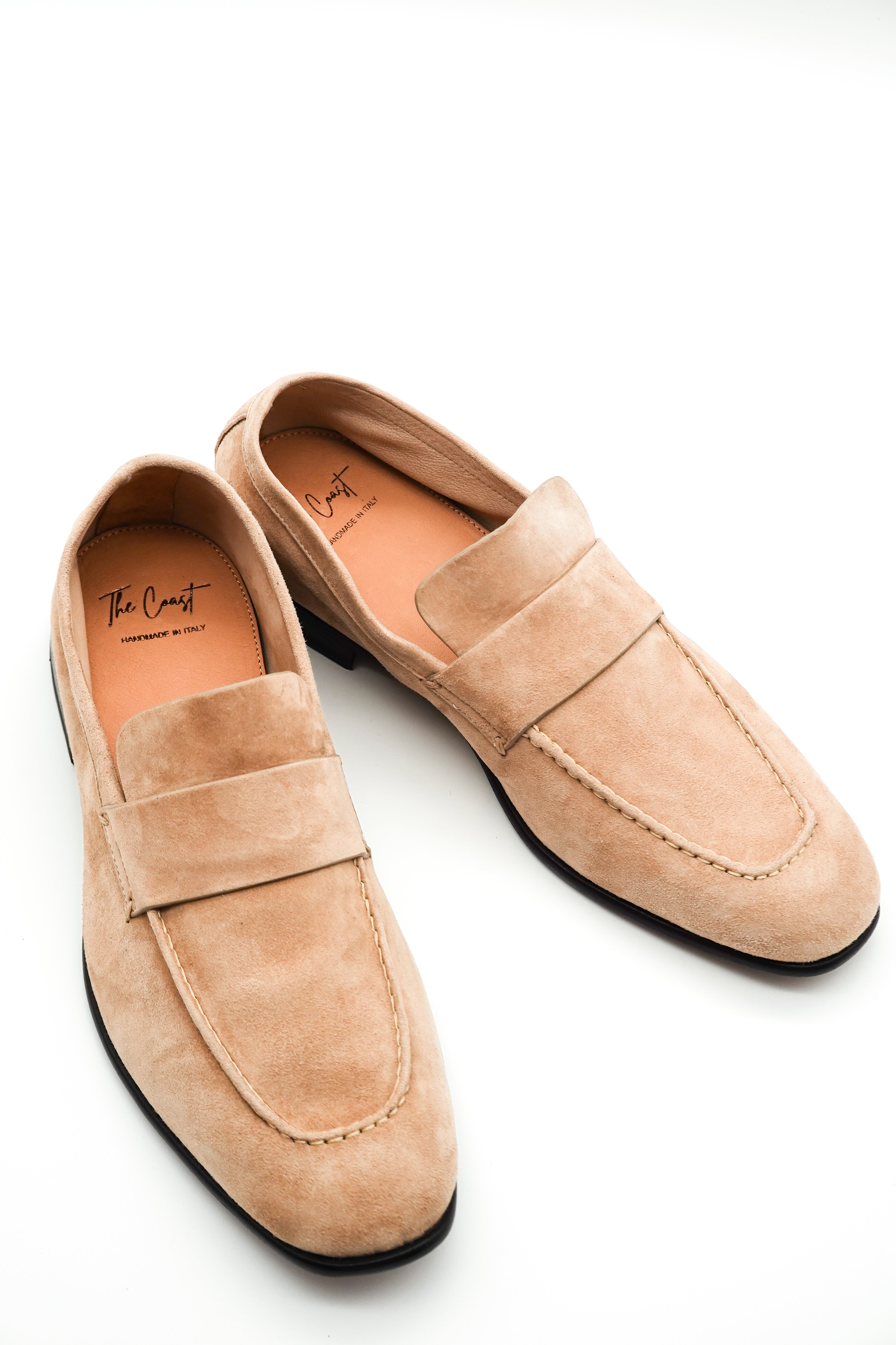 Leonardo limitierte Loafer aus Veloursleder für Herren in Beige