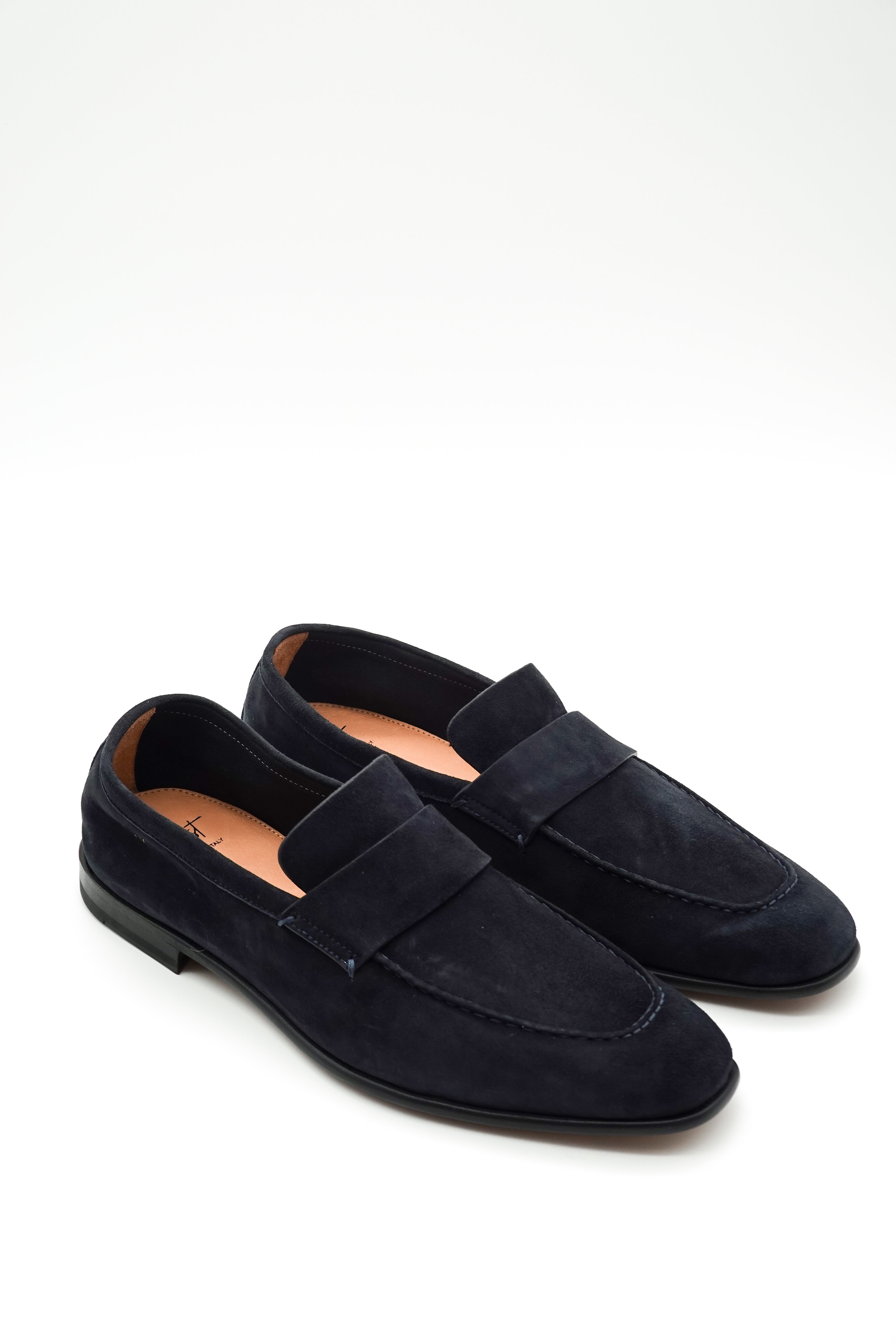 Leonardo limitierte Loafer aus Veloursleder für Herren in Dunkelblau