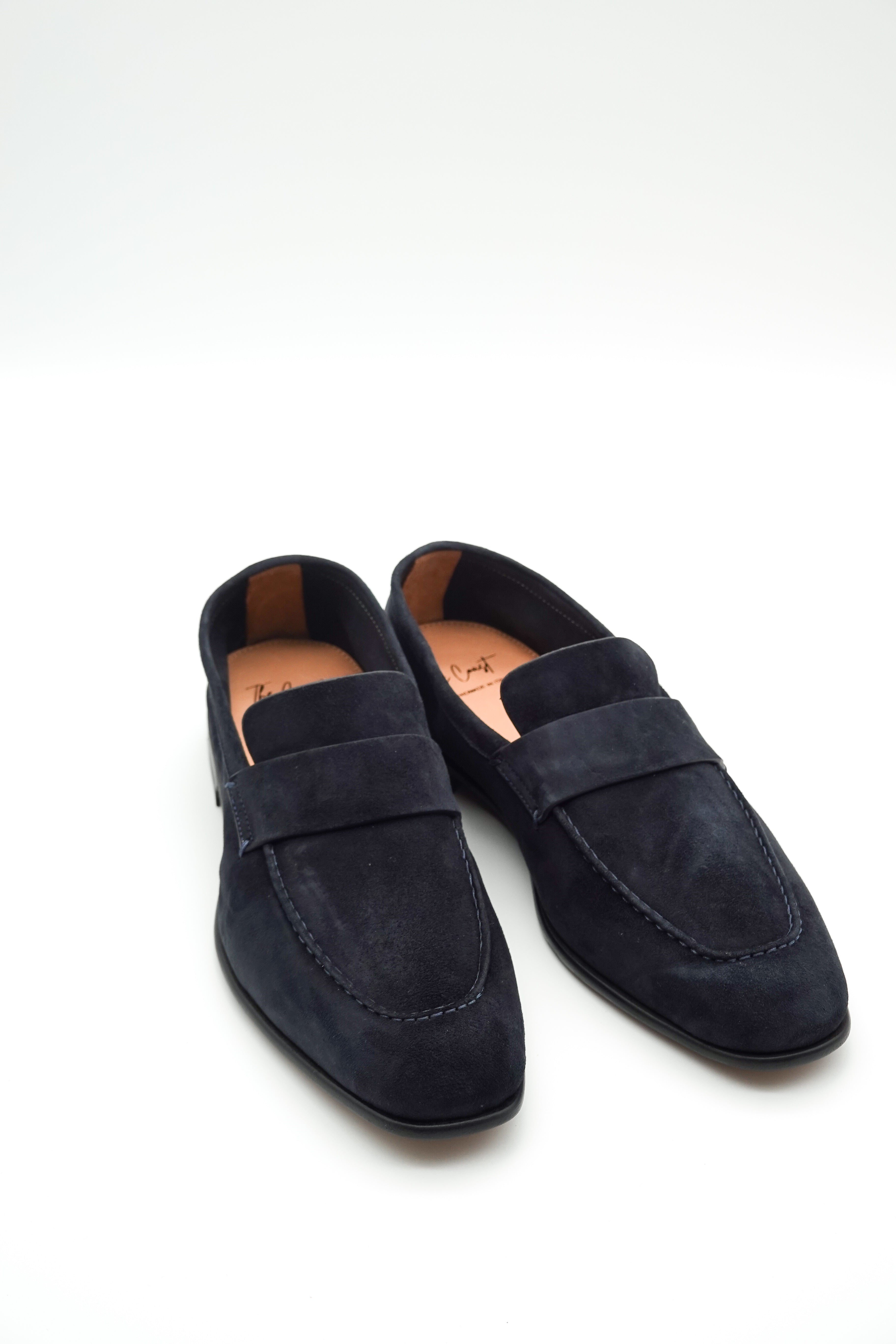 Leonardo limitierte Loafer aus Veloursleder für Herren in Dunkelblau