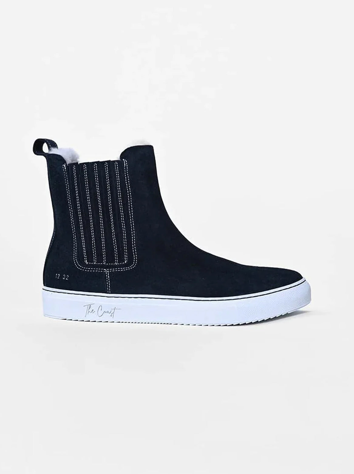 Joan Chelsea Winter Sneaker in Dunkelblau – Seitenansicht