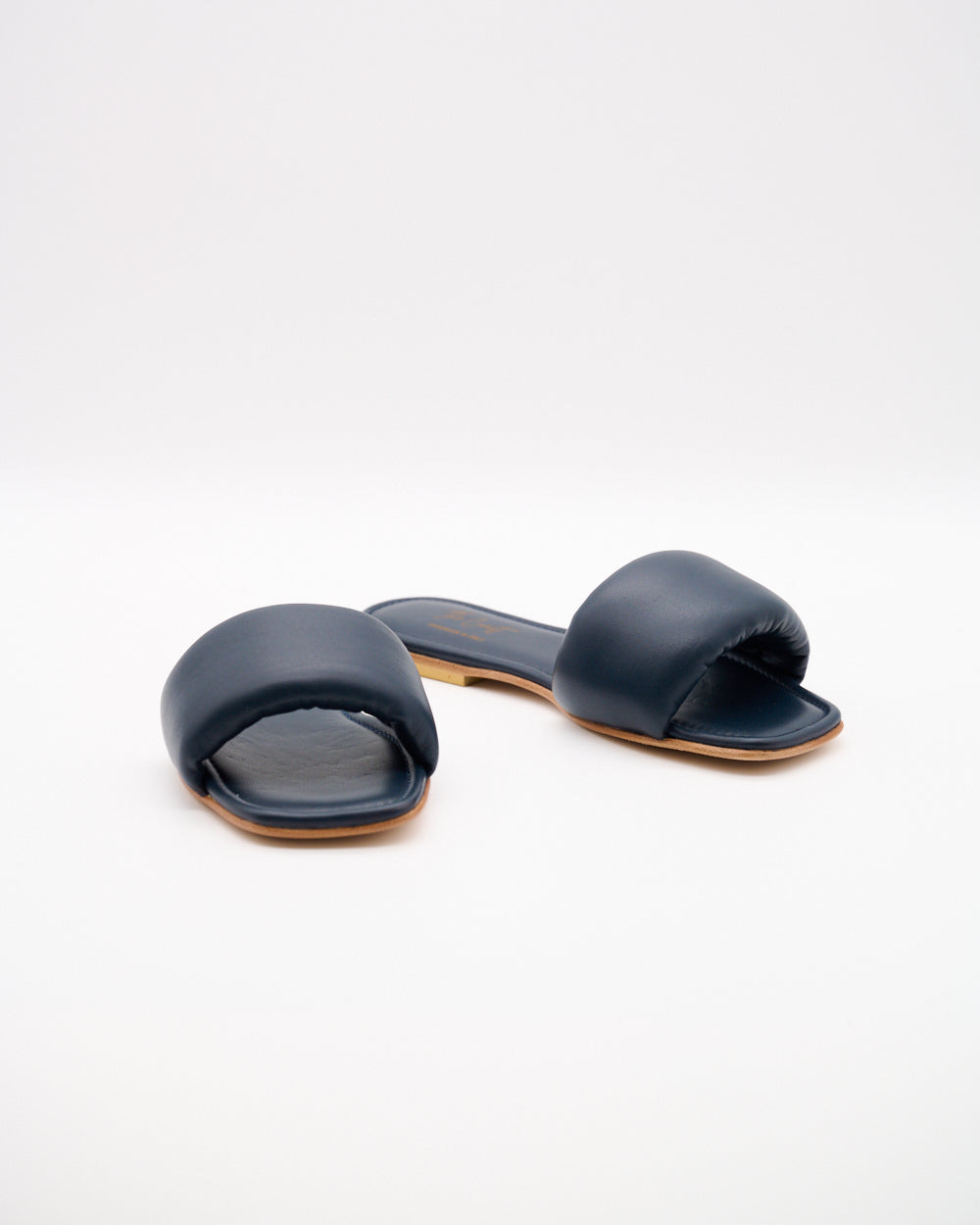 Adriana Leder Slipper für Damen in Dunkelblau