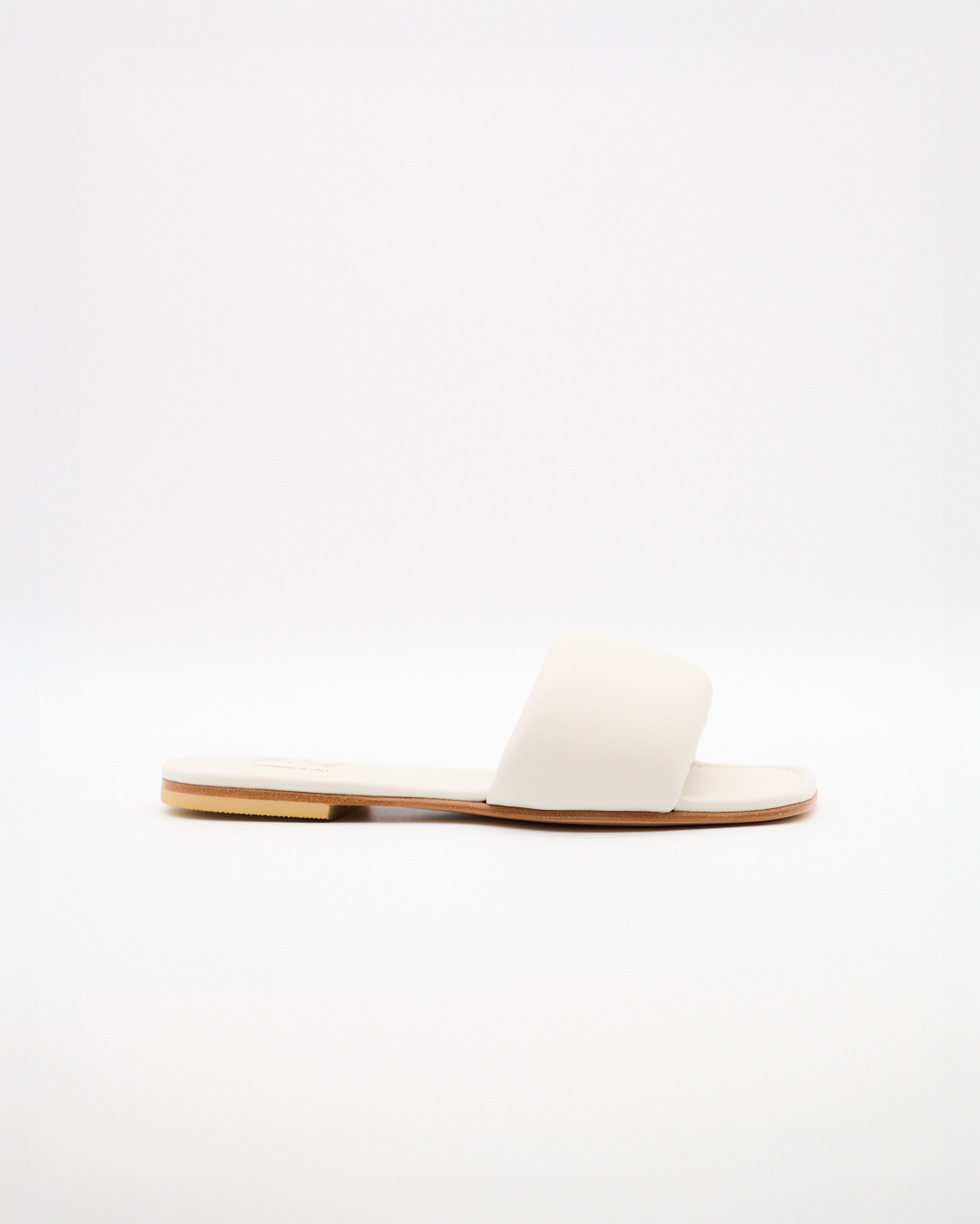 Adriana Leather Slippers for Women in Cream