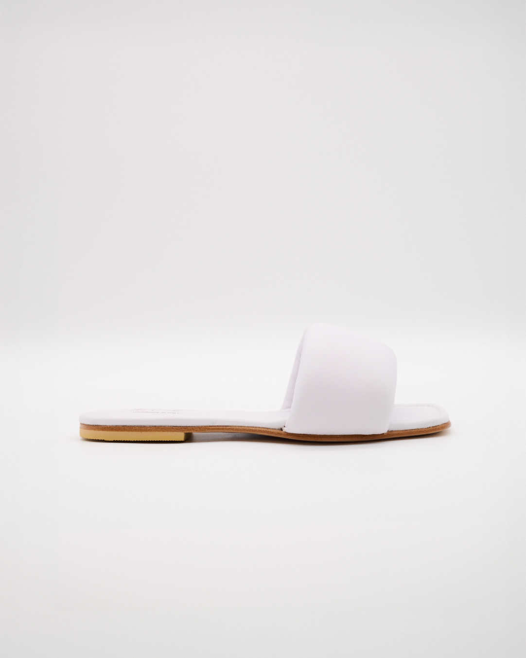 Adriana Leather Slippers for Women in White