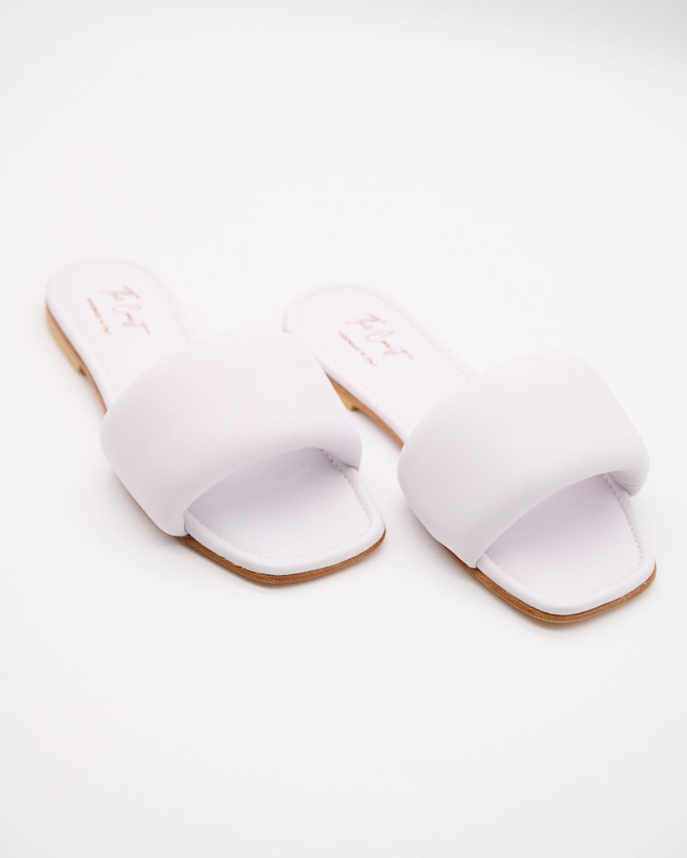 Adriana Leder Slipper für Damen in Weiss