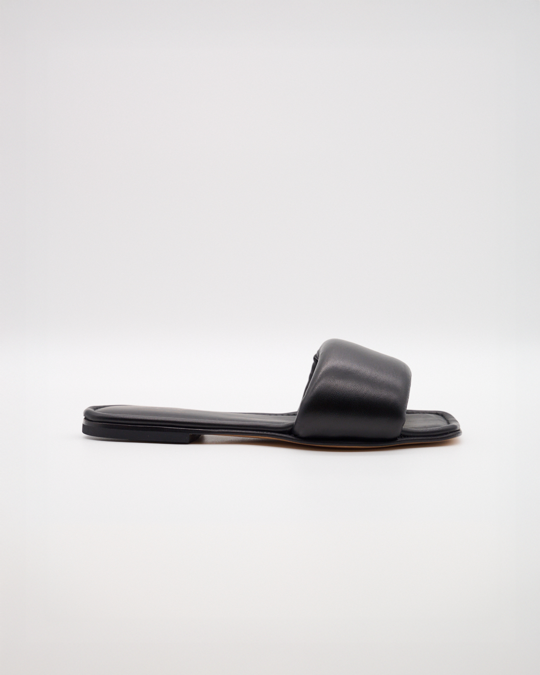 Adriana Leather Slippers for Women in Black