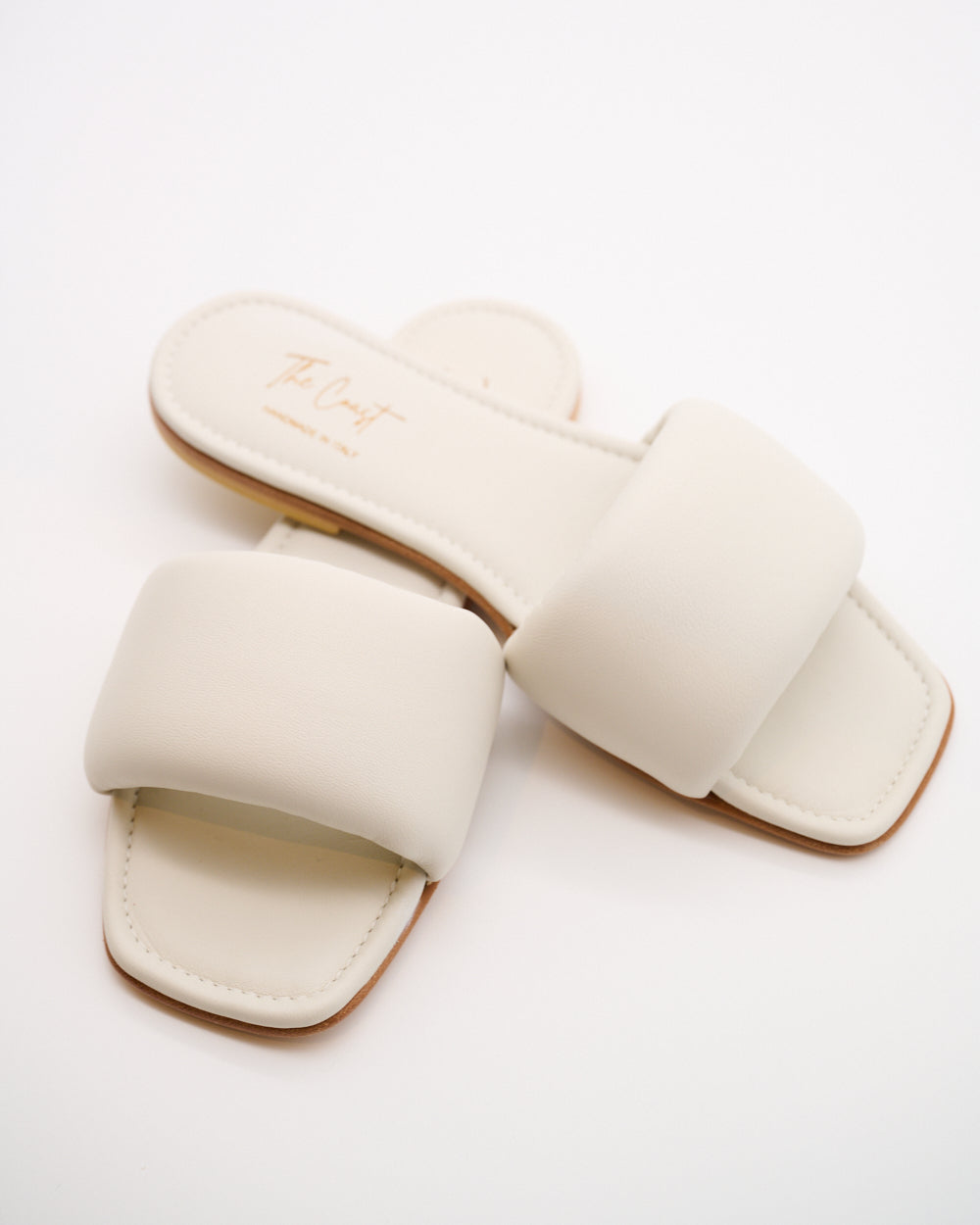 Adriana Leder Slipper für Damen in Creme