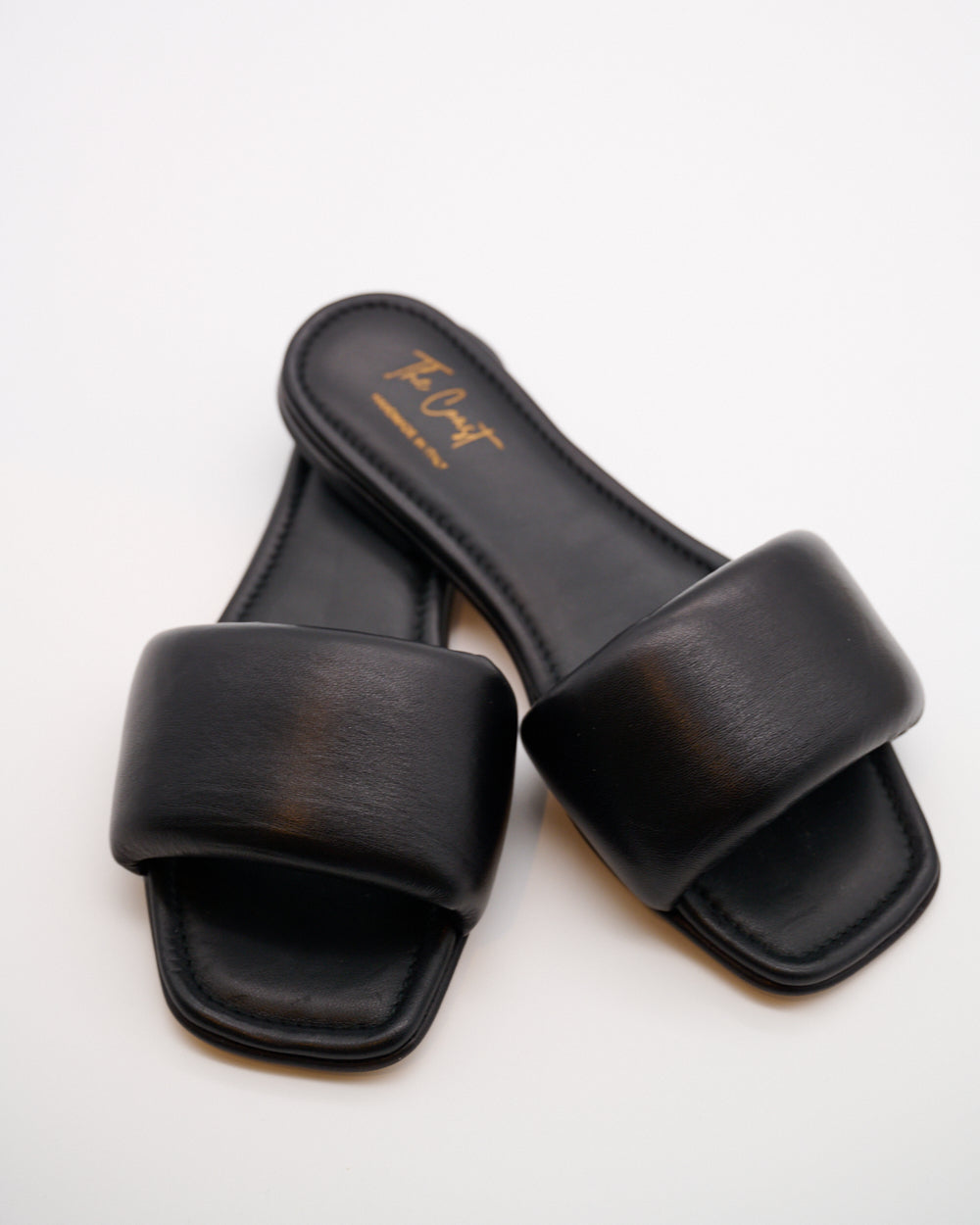 Adriana Leder Slipper für Damen in Schwarz