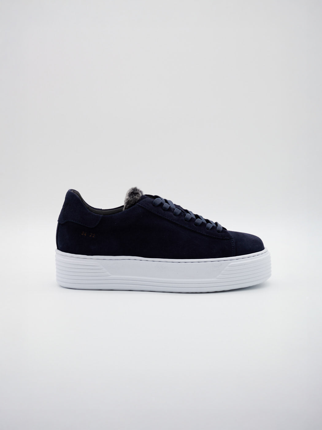 Karina limitierte Sneaker aus Cashmere Leder mit Lammfell gefüttert für Damen in Dunkelblau