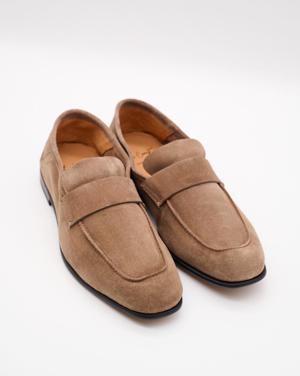 Leonardo limitierte Loafer aus Velours Leder für Herren in Hellbraun