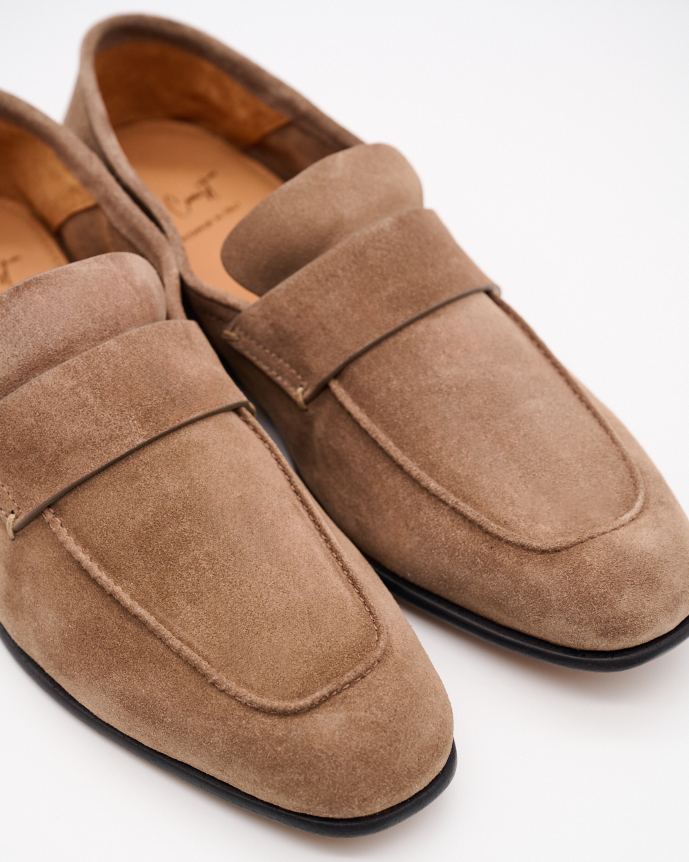 Leonardo limitierte Loafer aus Velours Leder für Herren in Hellbraun