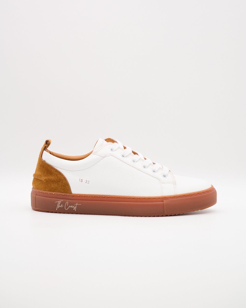 Luca limitierter Leder Sneaker für Herren in Marone Weiss