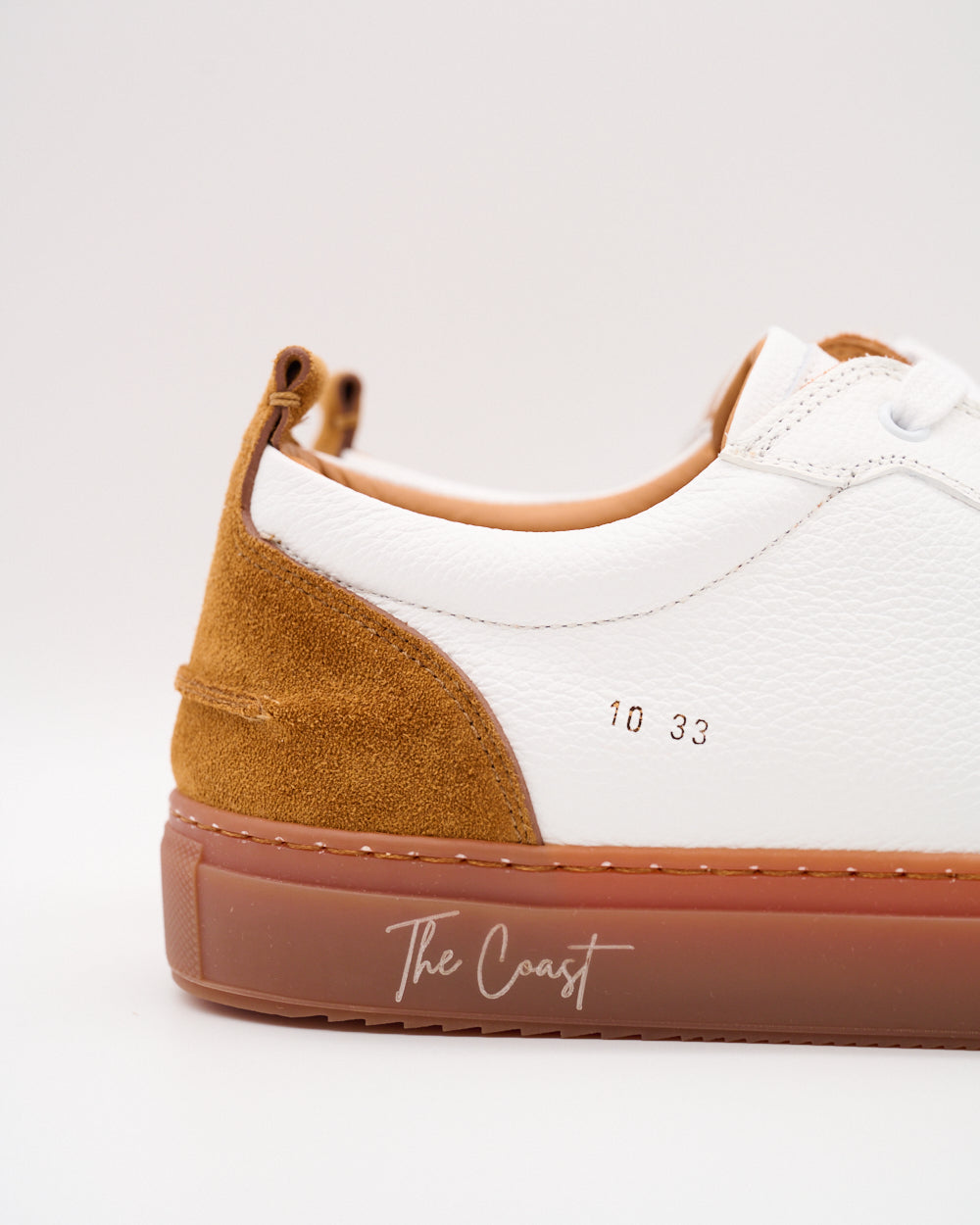 Luca limitierter Leder Sneaker für Herren in Marone Weiss