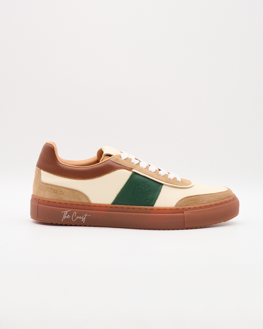 Matteo limitierter Leder Sneaker für Herren in Grün Braun