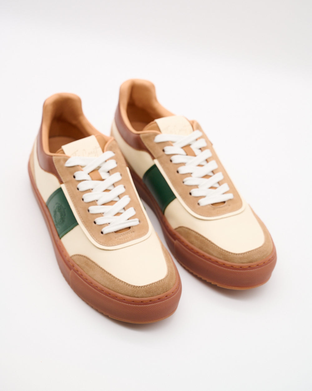 Matteo limitierter Leder Sneaker für Herren in Grün Braun