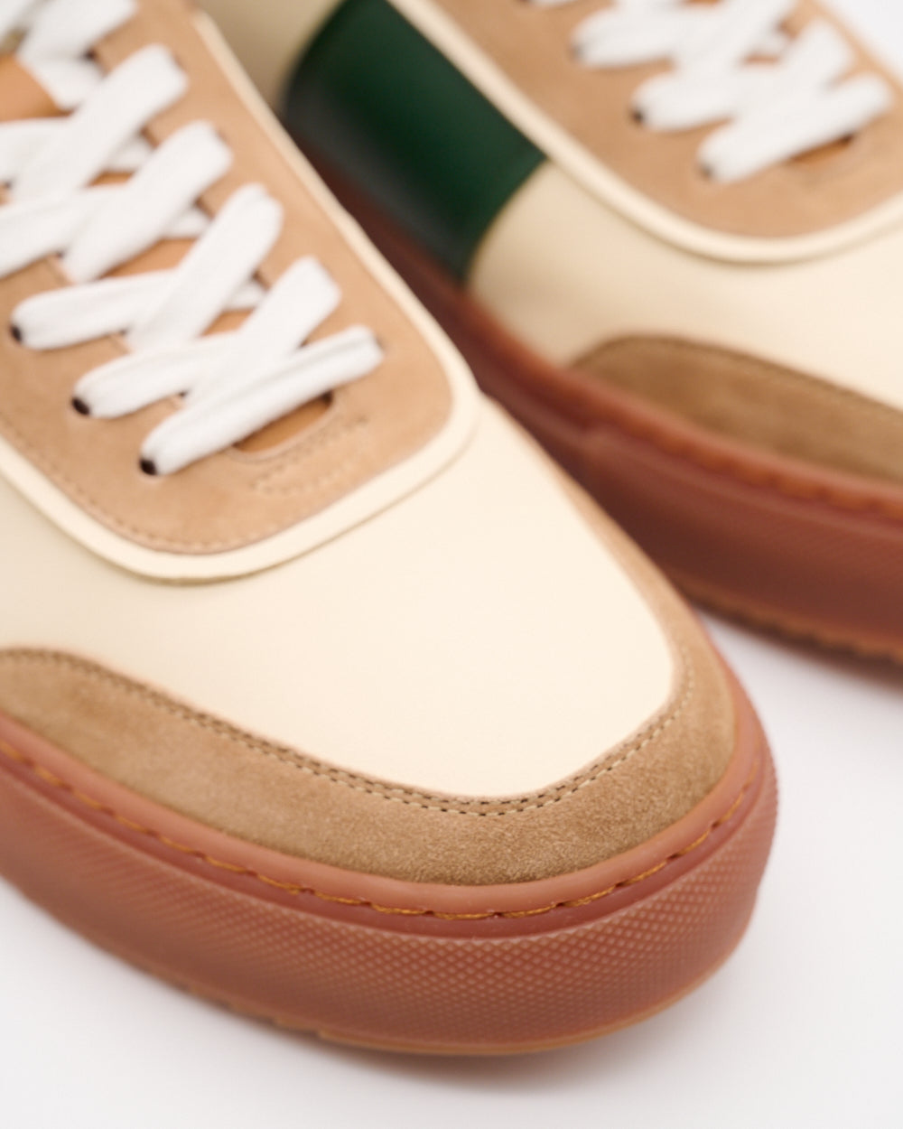 Matteo limitierter Leder Sneaker für Herren in Grün Braun