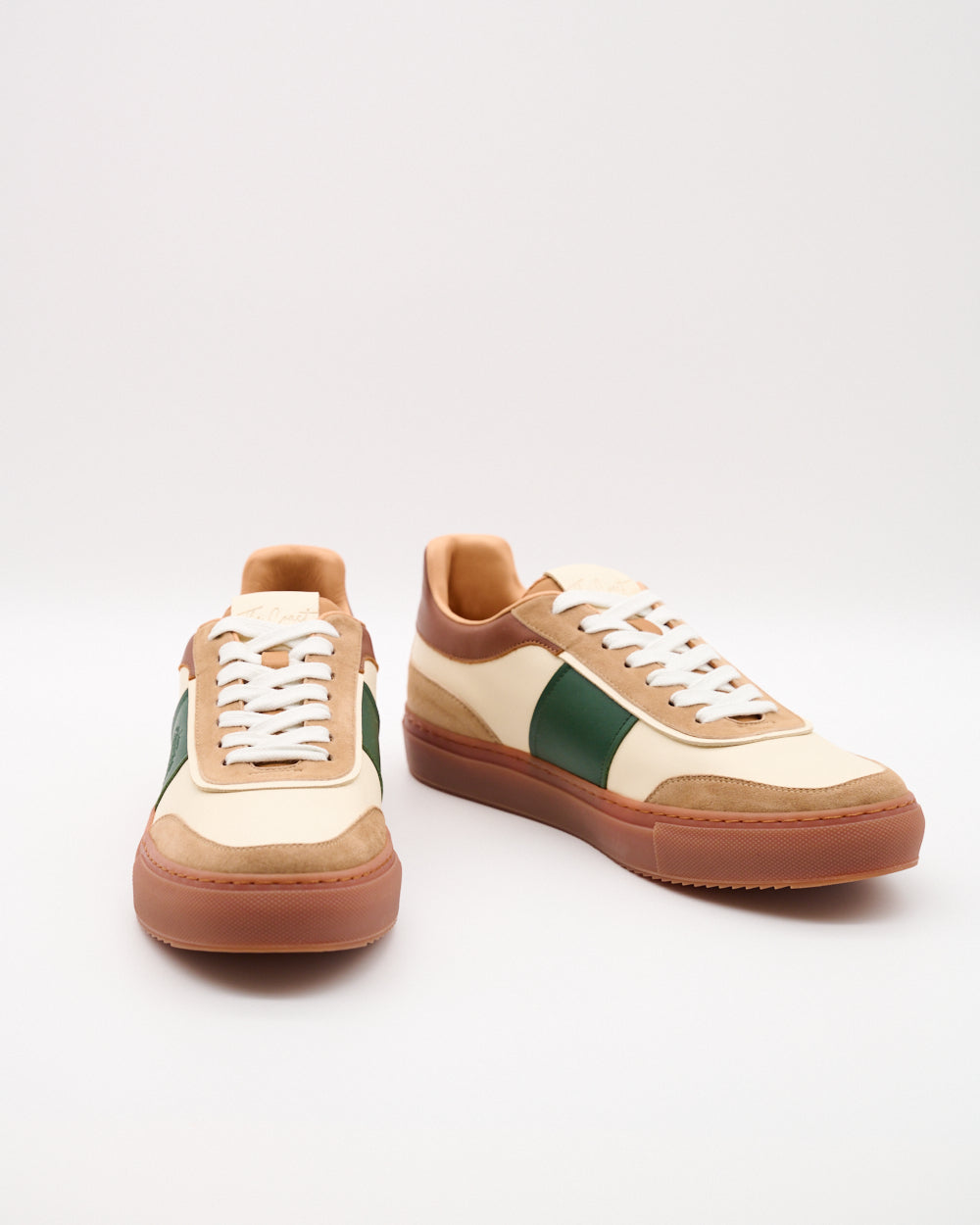 Matteo limitierter Leder Sneaker für Herren in Grün Braun