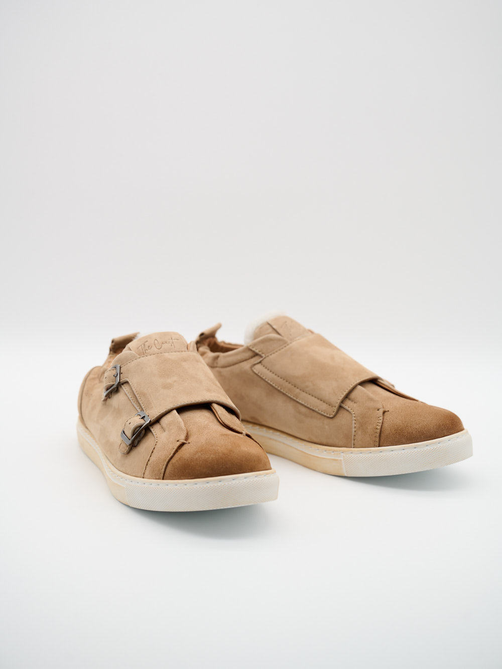 Monk Sneaker Beige Herren Paar Ansicht Beni