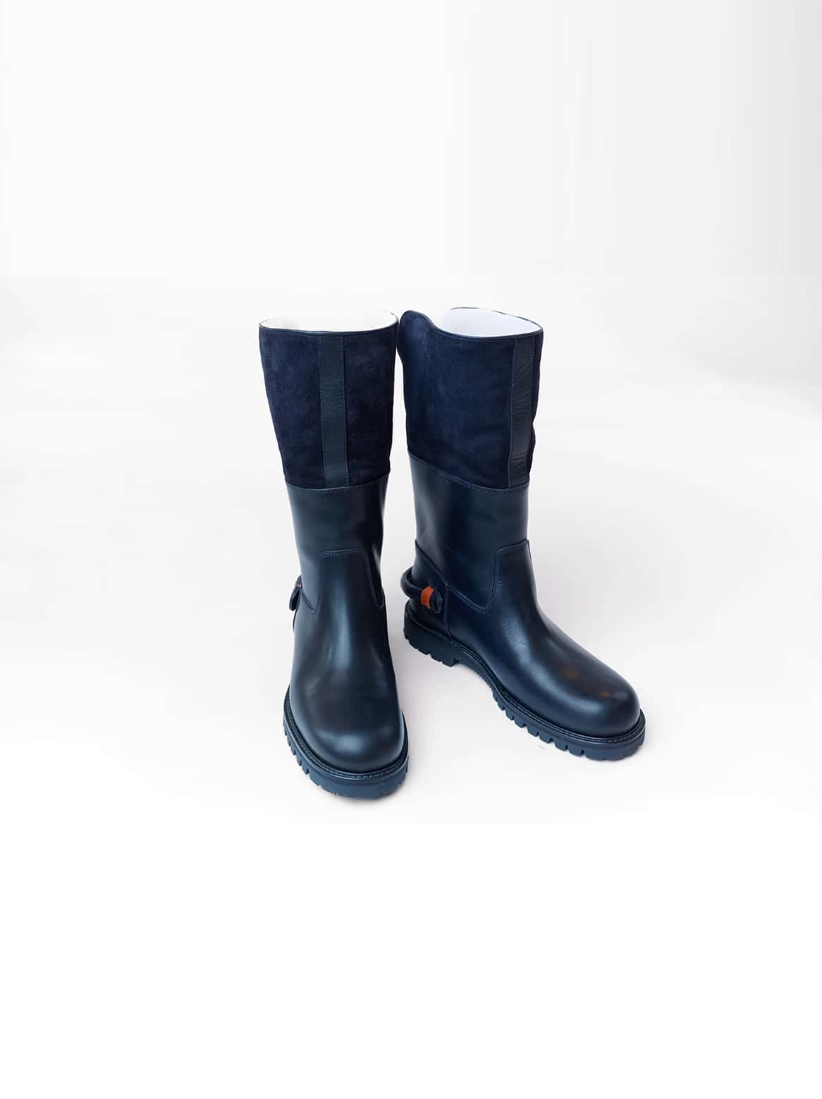 Milana Stiefel aus Ziegenleder in Dunkelblau – stilvolle Schaftform