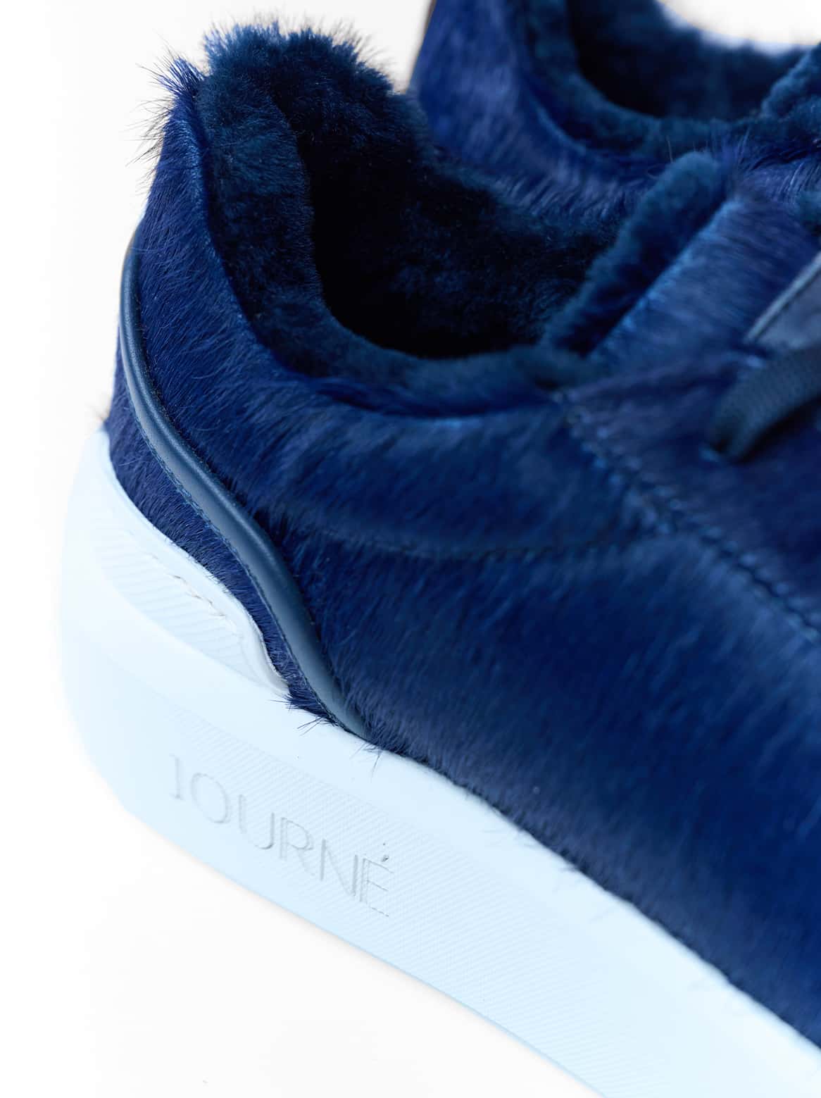 Emilie Sneaker Dunkelblau – Innenansicht mit Lammfellfutter