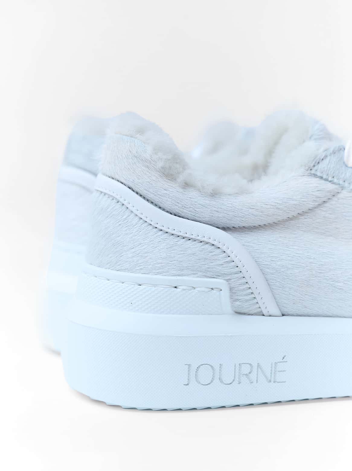 Emilie Sneaker Creme – Detailansicht Cavallino-Fell