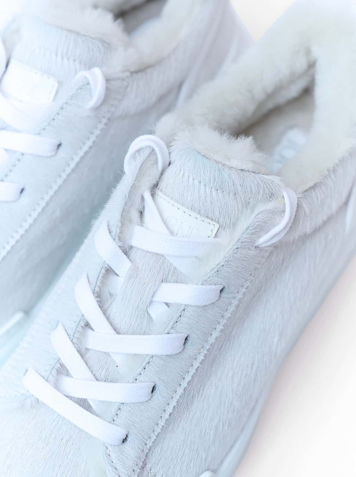 Emilie Sneaker Creme – Detailansicht Cavallino-Fell