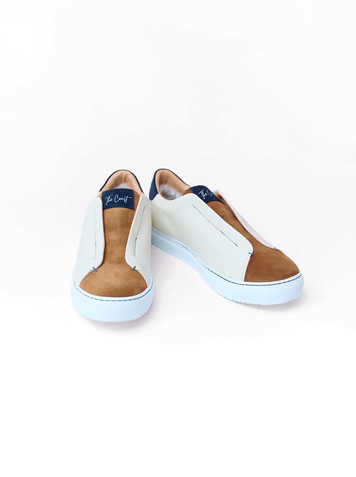 Beni limitierte Slip-In Leder Sneaker für Herren in Creme Cognac