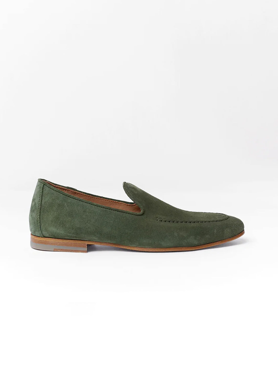Alessandro Loafer in Moosgrün – Seitenansicht